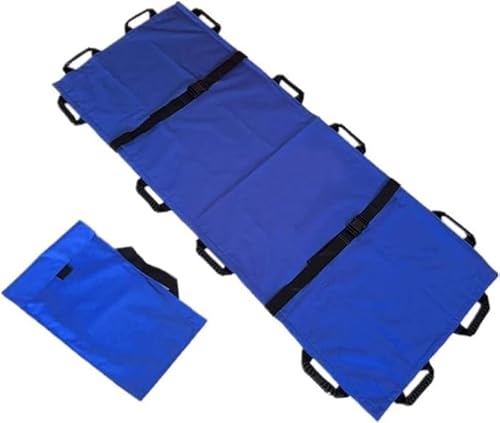 Transportín de rescate de emergencia, plegable y suave, con 12 asas, impermeable y ligero para un fácil transporte del paciente y uso doméstico