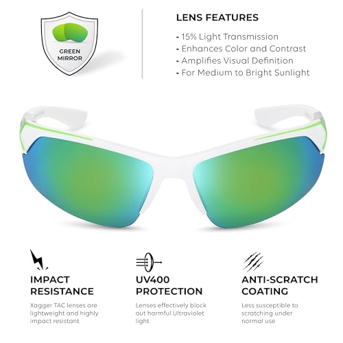 Image of Polarized Sport Sunglasses for Men Women Wrap Around UV400 Running Baseball Softball Fishing Driving Glasses