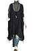 Mordenmiss Women's Summer Fall Vest Dress Pull-up Hem Top Pockets XL (Black)