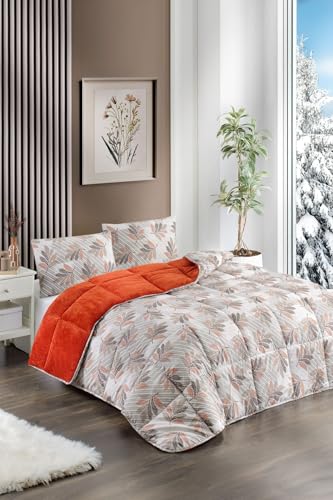 Edredón de 220 x 240 cm de doble cara ondulada con tejido de algodón suave de 300 g/m² 2