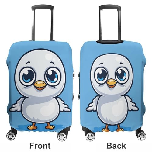 Carry on Luggage Cover Big Eyed Seagull Suitcase Covers for Luggages Tsa Approved Travel Luggage Sleeve Protector Elastic Suitcase Protector Anti-Scratch Washable Fits 19-30 Inch Case -L3