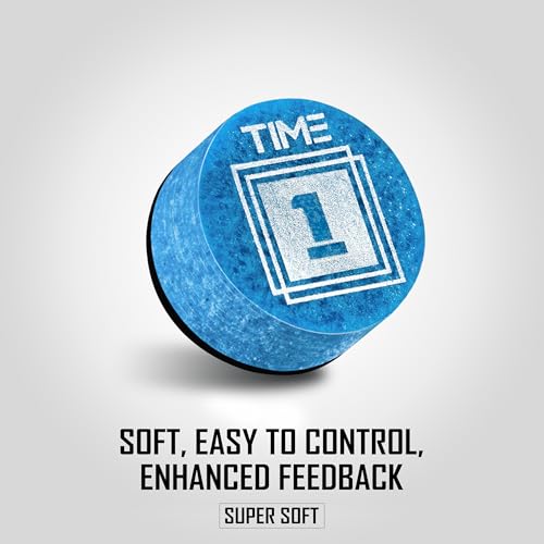 RHINO TIME Billiard Pool Cue Tip - 14mm/ Blue/Hardness: TIME 3 Medium/Pack 3