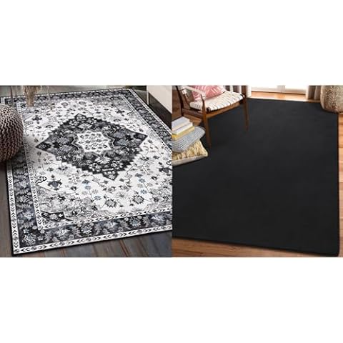 Amearea 4x6 Vintage Design Area Rugs for Living Room, 4x6 Modern Area Rugs for Bedroom Living Room Cover