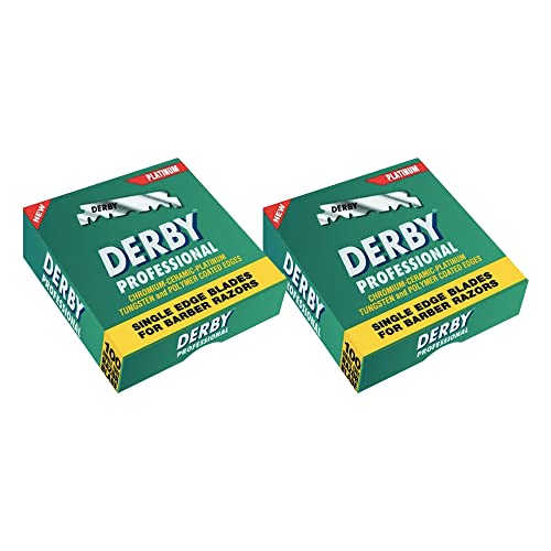 Derby Professional Bartklingen, Single Edge, 2 Packungen à 100 Stück Cover