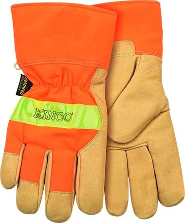 Miniatura 2 de Kinco 1938 Lined High Visibility Orange Grain Pigskin