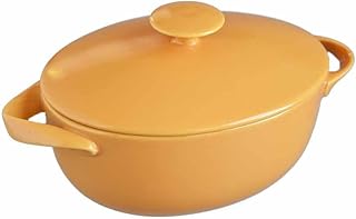 ■リンドスタイメスト■bright yellow ブライトイエロー 明るい 黄色 ふた付き 耐熱 オーバル ベイカー OVAL BAKER キャセロール 楕円型 16cm