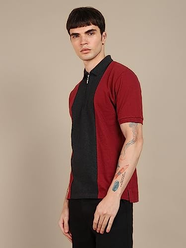Image of Dennis Lingo Men's Cotton Polo Neck Regular Fit T-Shirt