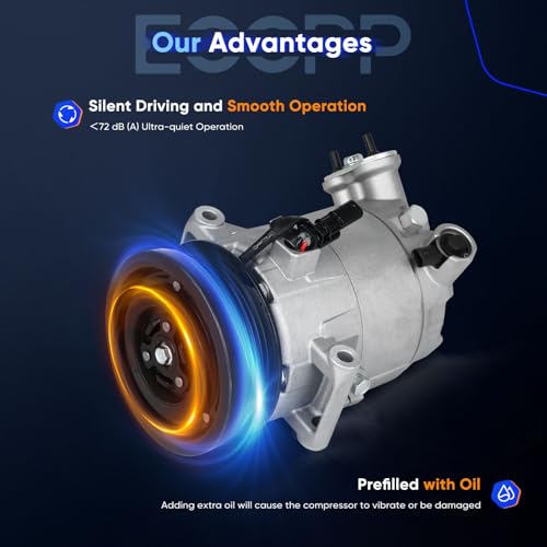 Image of ECCPP A /C Compressor with Clutch for GMC Canyon 2.5L 2015-2016 for Chevrolet Colorado 2.5L 2015-2016 AC Compressor
