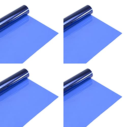 Selens 4 filtros de geles de iluminación de 40 x 50 cm, corrección de color azul, 1/2 CTB, superposiciones de hoja de luz transparente para luz de cabeza roja de 800 W, flash, estroboscópico,