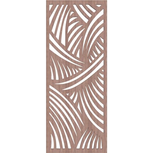 Image of 9 3 /8 inchW x 24 3 /8 inchH x 3 /8 inchT Chester Decorative Fretwork Wood Wall Panels, Walnut