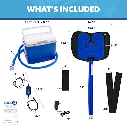 Image of Polar Active Ice 3.0 | 9 QT Cold Therapy Ice Machine | Programmable Timer | Targeted Coverage Shoulder Pad | Cryotherapy Pain Relief System | Ace Bandage Style Compression