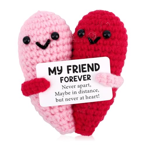 Muñeco corazón crochet hecho a mano para regalo miniatura 1