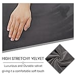 ULTICOR 7-Piece Sectional Sofa Covers, Velvet Stretch Reclining Couch Covers for Reclining L Shape Sofa, Thick, Soft, Washable (Dark Grey, 5 Seat Recliner Cover) - Image 5