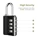 KeeKit Combination Lock, Waterproof 4 Digit Combination Padlock with Keys, Resettable Gate Lock for Locker, Gym, Fence, Case, School & Employee Locker, Toolbox – 2 Pack, Black & Silver