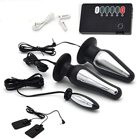 Mrshen Electric Toy Set Electric Shock Sticker Ni.p.ple Clip Electric Passion Plug Amal Plugs Electric Relaxation Gifts…