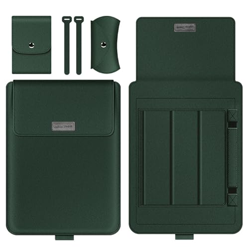 Funda para portátil de 14 pulgadas impermeable en piel sintética con almacenamiento y refrigeración 7