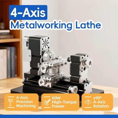 ZHRUI 60W 4-Axis Precision Micro Lathe