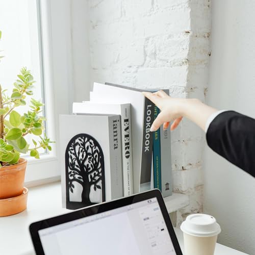 Sujetalibros de metal decorativos para organizar novelas pesadas en el salón 6