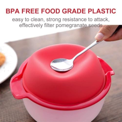 Image of LTV Quick Pomegranate Deseeder Tool with Silicone Dome and Seed Bowl | Mess-Free Anar Peeler, Fruit Cutter & Deseeding Machine for Kitchen