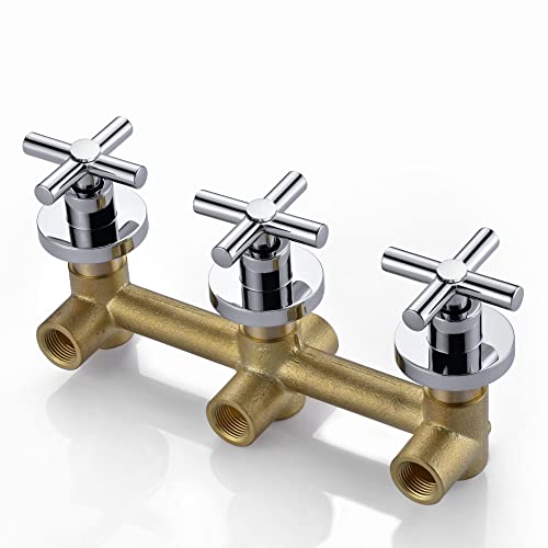 Sumerain Wall Mount Tub Filler Waterfall Tub Faucet With Handheld Shower, Chrome Finish #TOP5