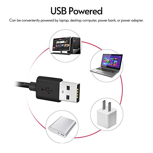 Sunbaca Anel de Luz LED, USB, 3 Modos de Iluminação, com Suporte + Controle Remoto Sem Fio