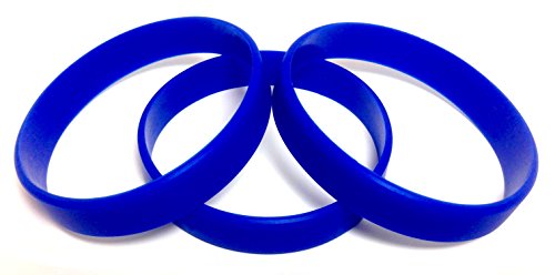 Image of TheAwristocrat 1 Dozen (12) Multi-Pack Blank Rubber Wristbands Silicone Bracelets - Select from a Variety of Colors