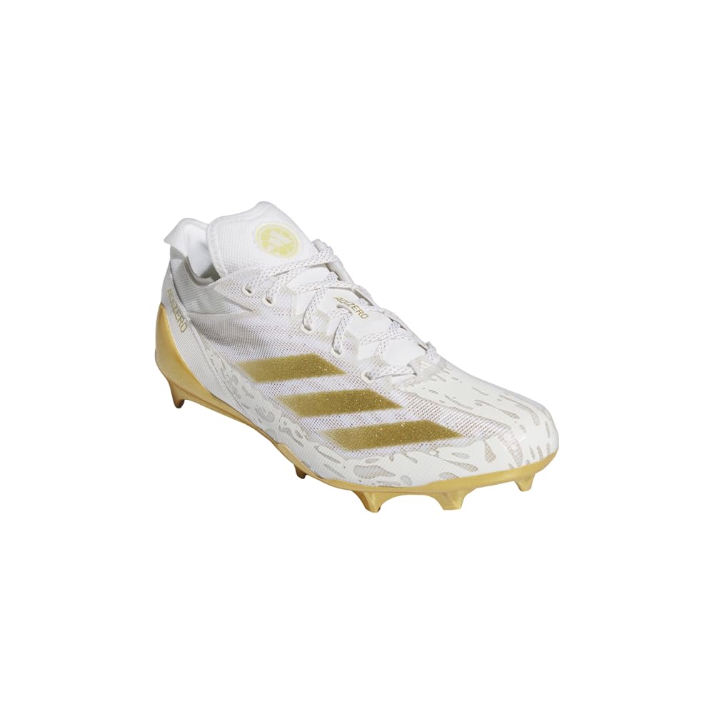 adidas Mens Adizero Electric Football Sneakers Shoes - Gold, White - Size 12 M