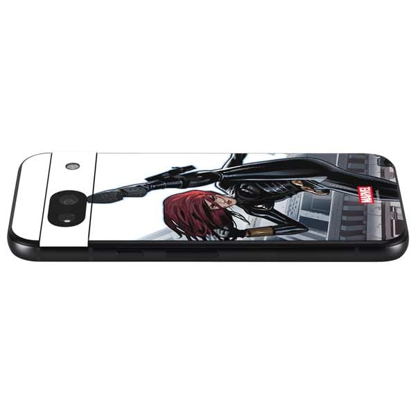 Skinit Decal Phone Skin Compatible with Google Pixel 8a - Officially Licensed Marvel Black Widow High Kick Design
