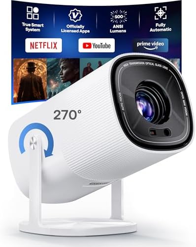 【Built-in Officially-Licensed Apps & 500 ANSI Lumens & Full Autom...