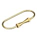 SZHOWORLD Fashionable Durable Brass Screw Lock Ellipse Shape Key Ring, Creative EDC Exquisite Keychain Lifetime Use