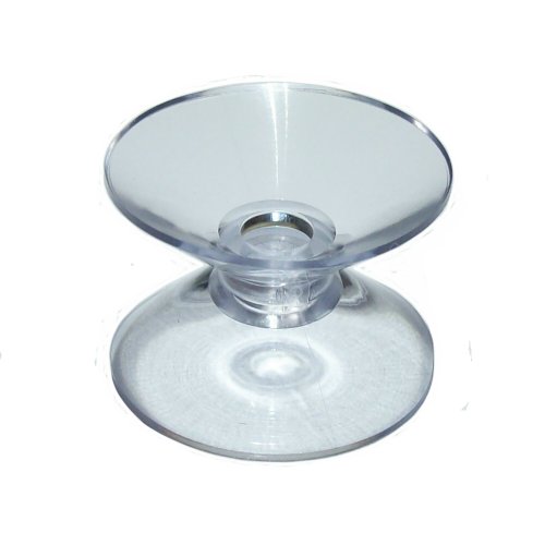 Besocute Packet of (4) 37mm (just under 1 1/2") double sided suction cups with sucker, suckers, plain, clear vinyl, PVC suction cup 37mm sucker on both sides,