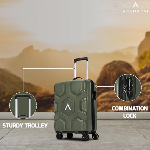 Image of Aristocrat Rock | Set of 3 Trolley Bag, 55+66+76 Cm, Small+Medium+Large Hardside Luggage | 4 Wheels, Combination Lock | Polypropylene | Suitcase for Travel | 7 Year International Warranty |Ocean Blue
