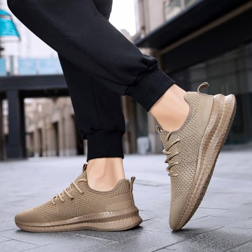 Image of DLWKIPV Mens Slip On Shoes Tennis Walking Gym Athletic Running Fashion Sneakers Workout Footwear Casual Sport Outdoors Breathable Knitted Mesh Lightweight