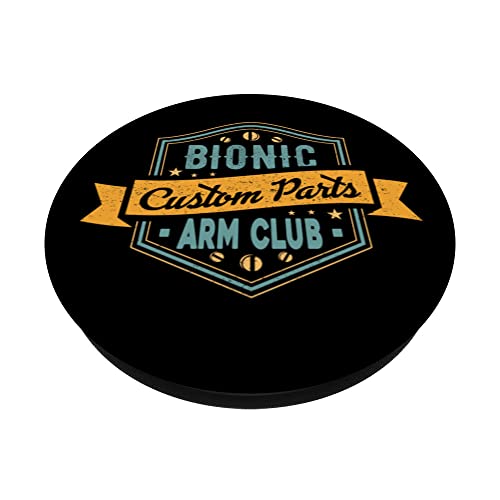 Bionic Arm Club Custom Parts Recovery Post Surgery Gift PopSockets Swappable PopGrip, Black - Image 2