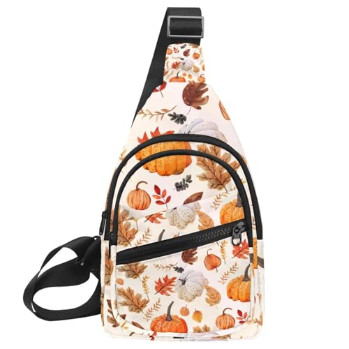 Sac banane à sangle réglable motif citrouille pour course à pied et entraînement