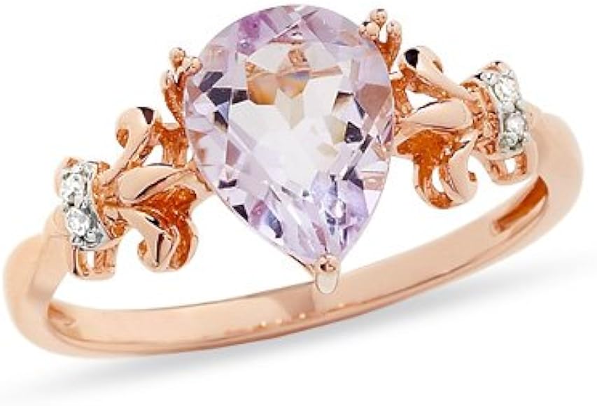 Amazon | Metro Jewelry 10K ローズゴールド ピンク アメジスト 