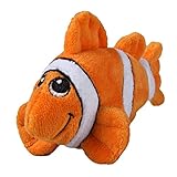 SmartPetLove Snuggle Puppy Tender-Tuffs Small Dog Toys - Orange Clownfish Dog Toy for Small Breeds with Puncture Resistant Squeaker