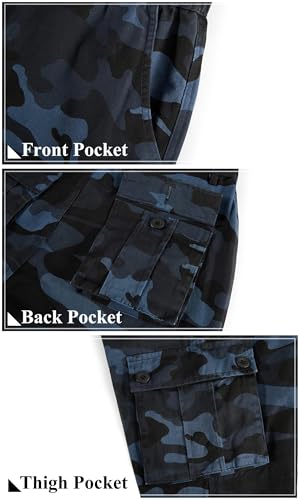 APTRO Men's Cargo Pants Camo Casual Work Military Tactical Pants3