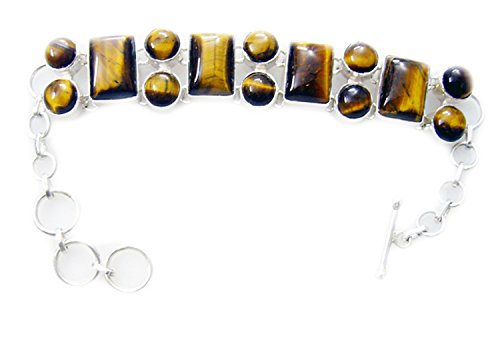 Bracelet œil de tigre argent 925 idéal pour accessoiriser vos tenues de bureau chic