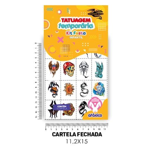 Tatuagem Temporária Infantil Radicais | Kit Festa 32-010