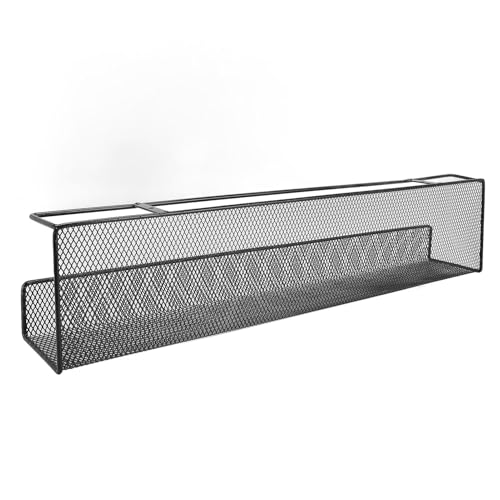 Bandeja Organizadora para Bajo Escritorio, Autoadherente, Sin Taladro, Cargador de Metal de Malla, Organizador de Cables Bajo Escritorio para Manejo de Cables, 21.7 o 15.7 pulgadas de Largo miniatura 7