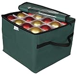 ProPik Christmas Ornament Storage Box, Organizer Holds Up to 48 Xmas Balls with 3 Separate Removable