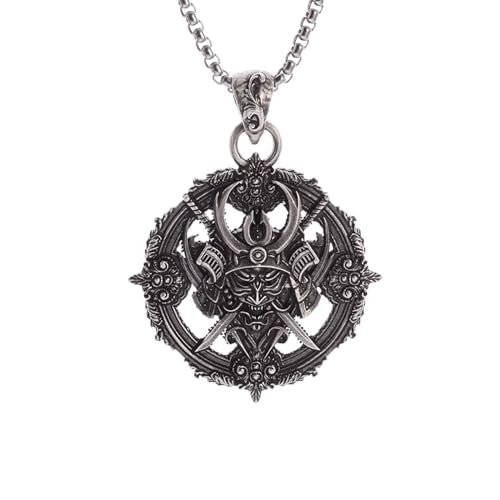 Collier samouraï homme solide contre la décoloration des bijoux