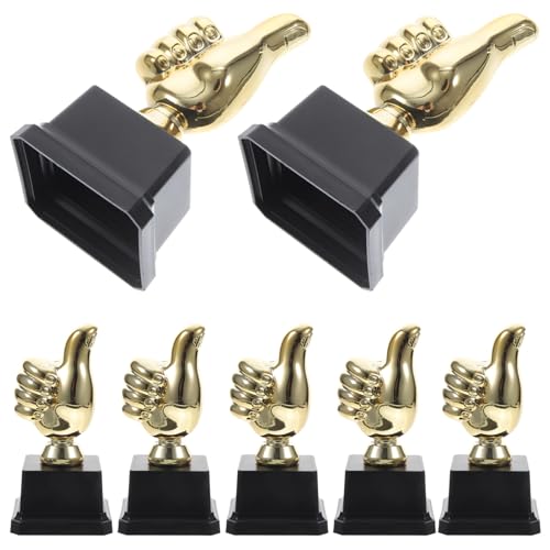 INOOMP 8 Peças Troféu De Polegar Mini Troféu De Prêmio De Pequeno Troféu De Plástico Troféu De Compe