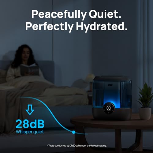 DREO 6L Humidifiers for Bedroom, Quiet Supersized Cool Mist Ultrasonic Humidifier with Diffuser, 60 Hour Runtime for Home, Nursery, Plant, Black by DREO - Image 5