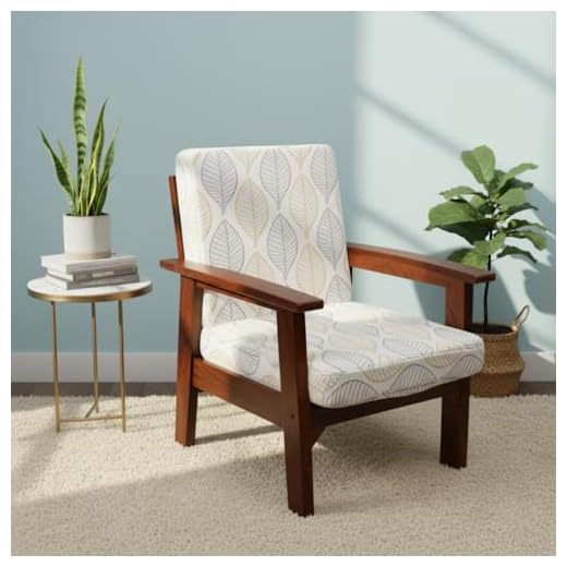 Amazon Brand - Umi Stretchable/Spandex Printed Sofa Slip Cover can use for livingroom, Couch, Wooden Sofas & Offices, Pack of 5 (Suitable for 5 Sofa Seats Only)