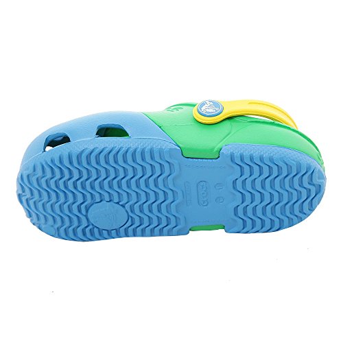 Image of crocs Kids Unisex Electro II Ocean and Grass Green Clogs and Mules - J3