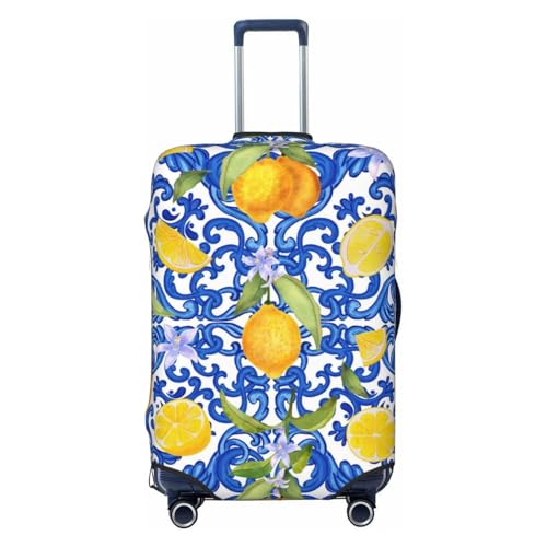 Elastic Travel Luggage Cover Printed Lemons Double-Sided Suitcase Protector Bag,Dust-Proof Cratch-Resistant Durable Baggage Covers For Kid Adult,Small