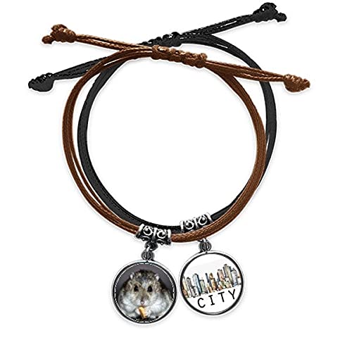 Corde main bracelet rat hamster en cuir : l'idée cadeau idéale pour les amoureux des animaux