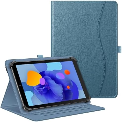 Fintie Universal Tablet Hülle für 10 10.1 11 Zoll Tablet, Dunstblau | Multi-Winkel Hülle Universal für 9-11" Tablet, Laptok/AWOW/Whitedeer/Hasskya/TABWEE/DOOGEE 10 Zoll, DOOGEE U11